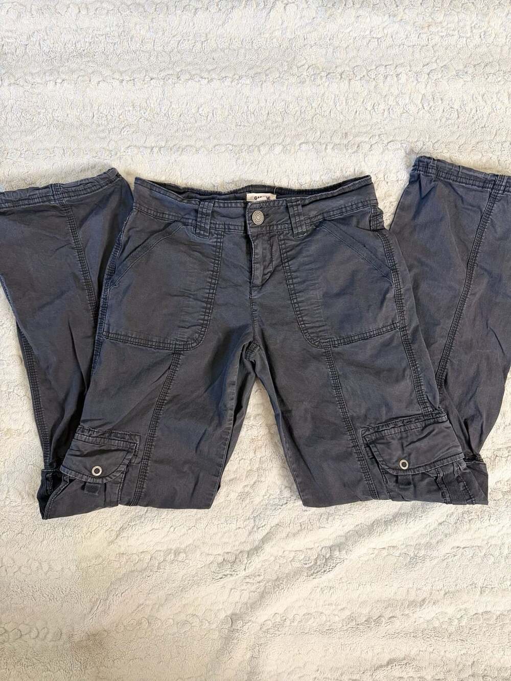 Garage Utility Wear Charcoal Grey Cargo Pants